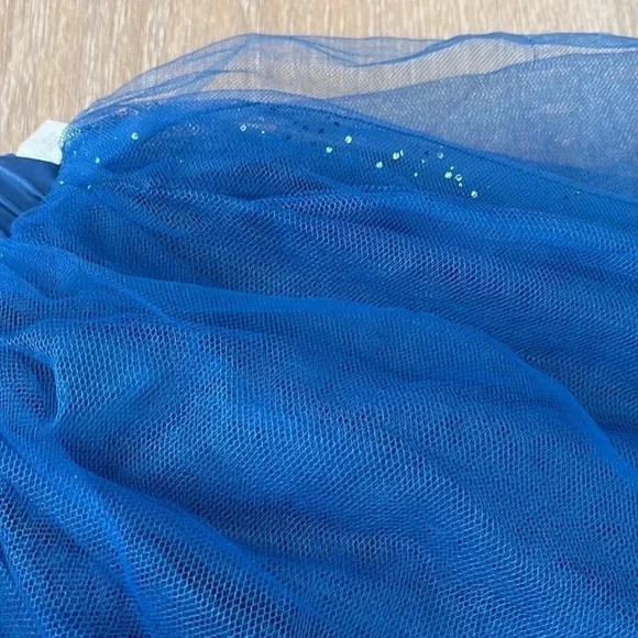 Disney Frozen II Elsa Sparkle Tulle Tutu Skirt Girls Size 5/6 Excellent - Picture 2 of 8